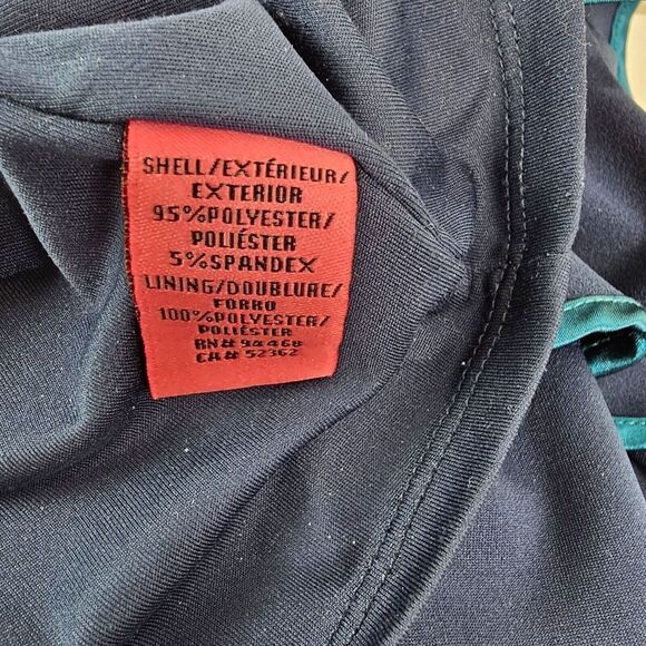 Betsey Johnson Womens Navy Sheath Dress Ruffle Hem Size 10‎ GUC - Picture 3 of 7